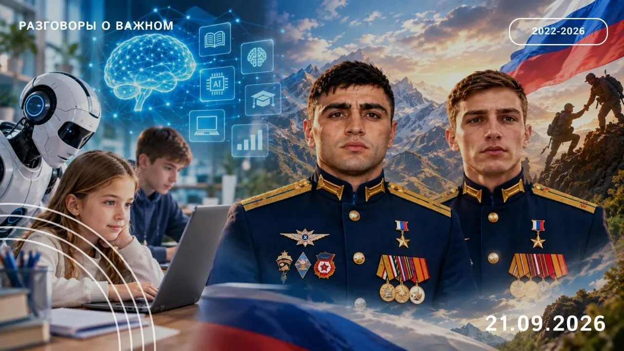 На уроках обсудят различия между естественным и искусственным интеллектом, а старшеклассникам расскажут о судьбах людей, погибших в конфликте на Украине.