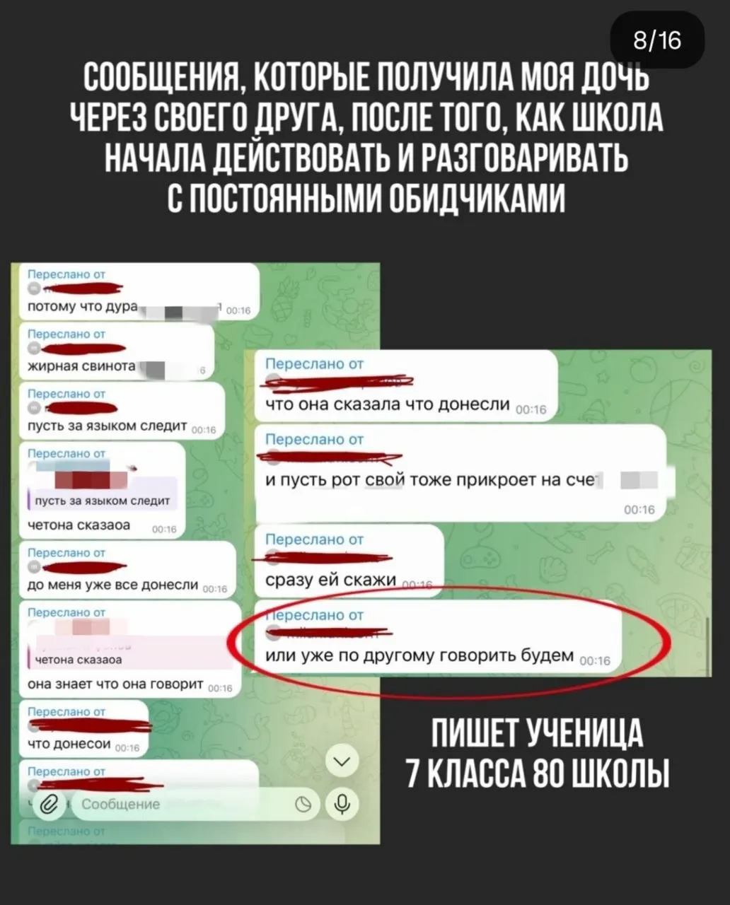 После вмешательства полиции травля продолжилась: дочь боится за свою жизнь, женщина обратилась во все инстанции, дочь начинает посещать психолога.